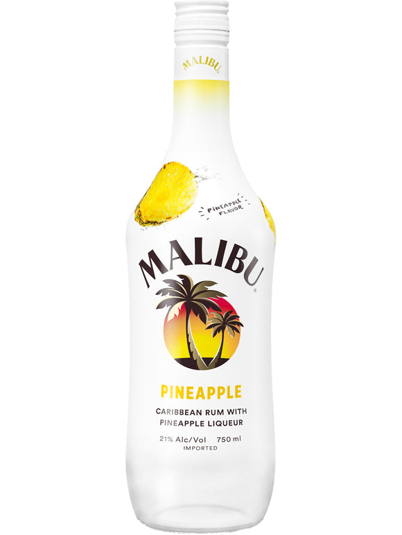 MALIBU PINEAPPLE FLAVORED RUM 750 ML