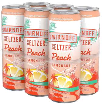 SMIRNOFF SELTZER PEACH LEMONADE 6 CANS