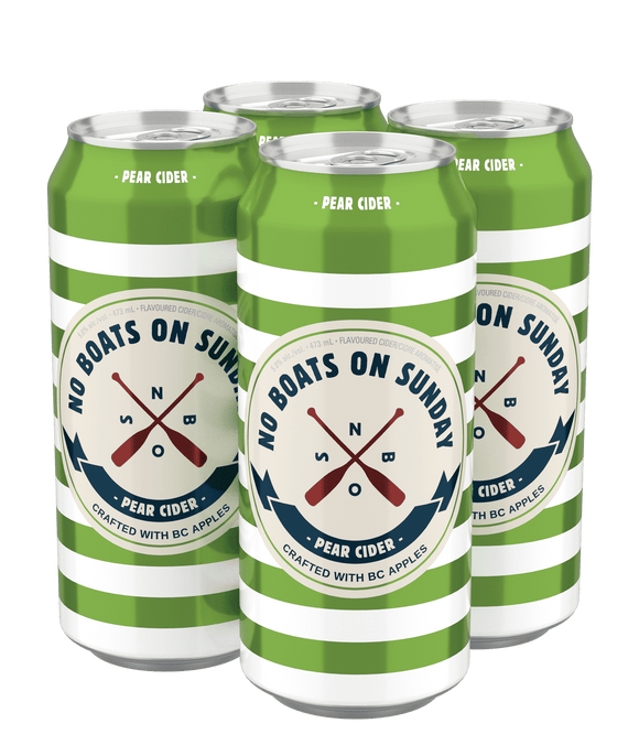 NO BOATS ON SUNDAY PEAR CIDER  4 CANS