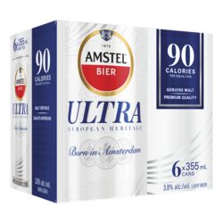 AMSTEL ULTRA, 355ML 6 CAN SLEEK