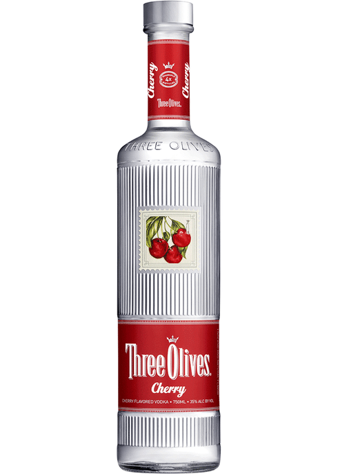 THREE OLIVES CHERRY VODKA 375 ML