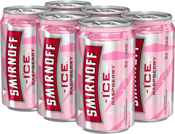 SMIRNOFF ICE RASPBERRY 6 CANS