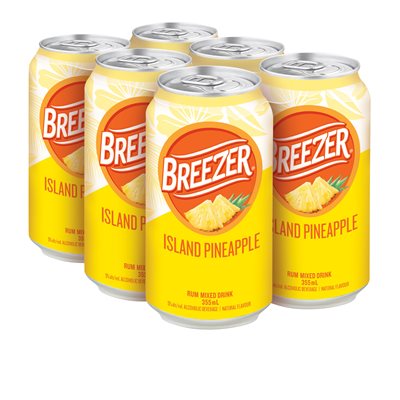 BACARDI BREEZER ISLAND PINEAPPLE 6 CANS