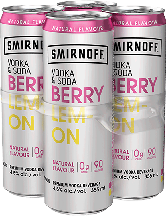 SMIRNOFF VODKA & SODA BERRY LE
