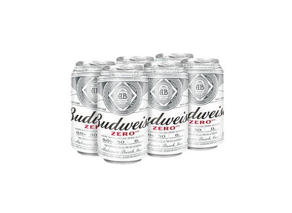 BUDWEISER ZERO 355ML 6 CAN