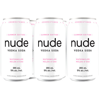 NUDE VODKA SODA WATERMELON 6 CAN