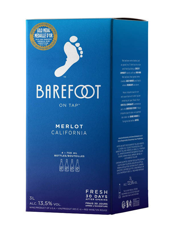 BAREFOOT MERLOT 3L BIB