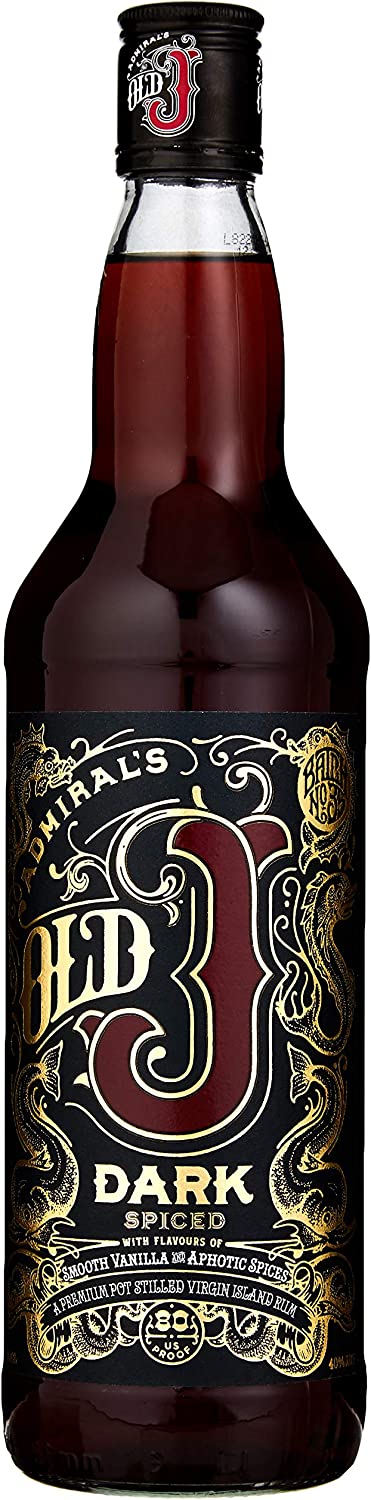 ADMIRAL'S OLD J SPICED DARK RUM 750 ML