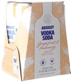 ABSOLUT SODA GRAPEFRUIT 4PCK CANS