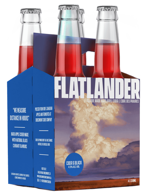 FLATLANDER CIDER BLACK 4 BOTTLES