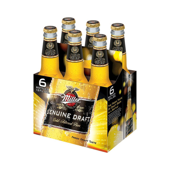MILLER GENUINE DRAFT 6 BTLS