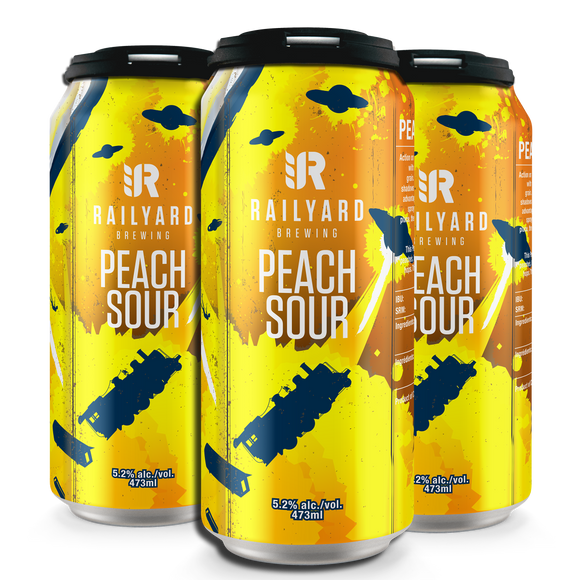 RAILYARD PEACH SOUR 473 ML  4 PACK