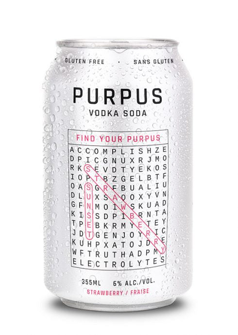 PURPUS STRAWBERRY VODKA SODA 6 CANS