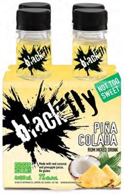 BLACK FLY RUM PINA COLADA  4 PACK