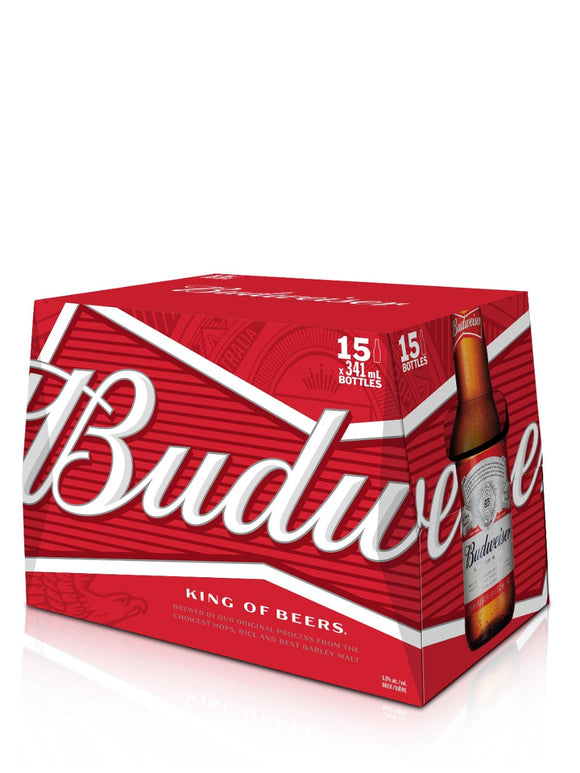BUDWEISER 15 BOTTLES