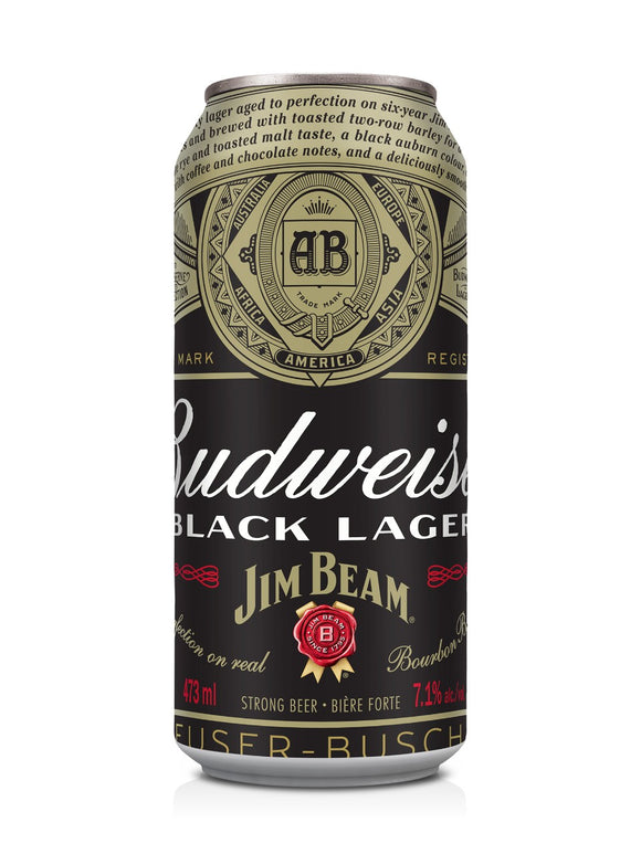 BUDWEISER BLACK JIM BEAM 4 CAN