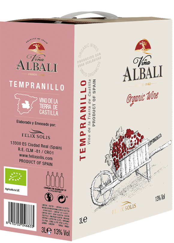 VINA ALBALI ORGANIC BIB RED 3L